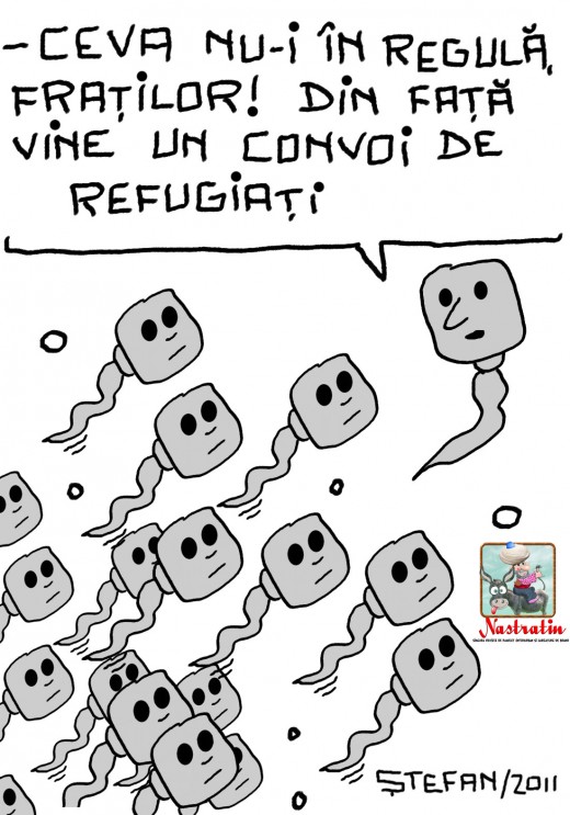 Un convoi de refugiati