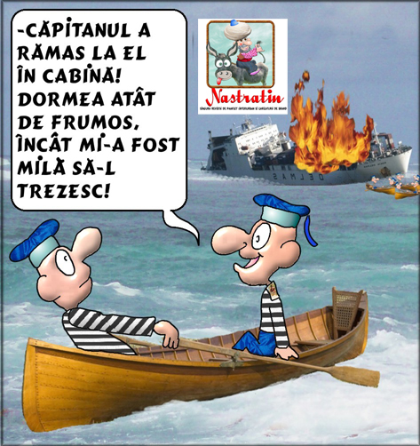 Capitanul dormea bustean