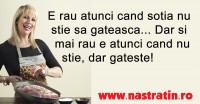 Nevasta care nu stie sa gateasca