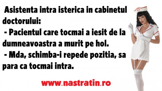 Asistenta s-a speriat