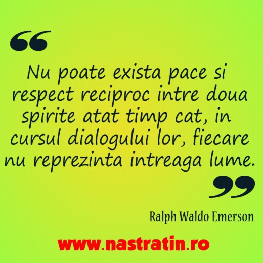 Pace si respect reciproc