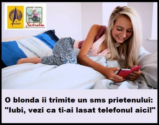 BLONDA TRIMITE SMS