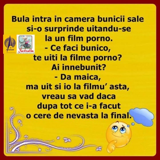 Bunica se uita la un film porno!